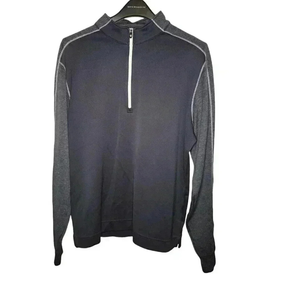Foot Joy Pull Over Size L 1/4 Zip Blue Long sleeve Navy 2 tone